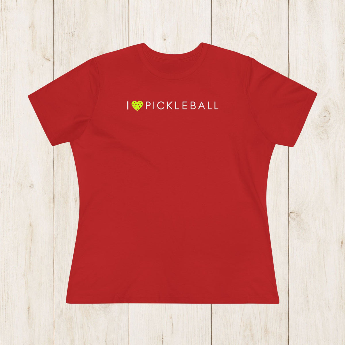 Women's Cut - I Heart Pickleball T-Shirt