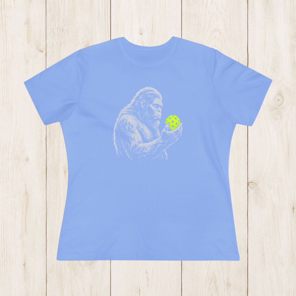 Women's Cut - Sasquatch Neon Pickleball Thinker