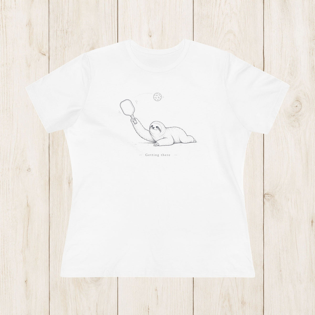 Women's cut - Slow sloth pickleball T-shirt