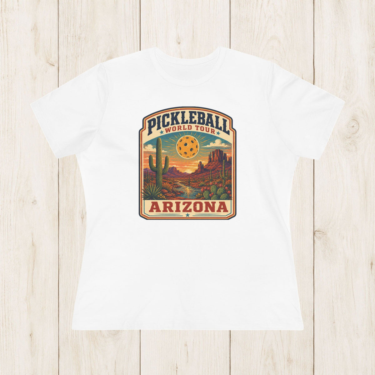 Women's Cut - Pickleball World Tour Arizona T-Shirt