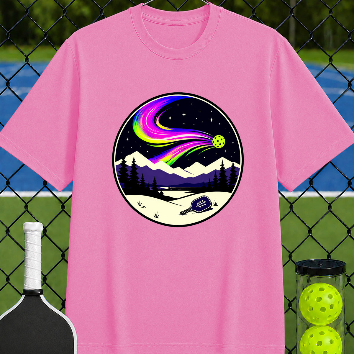Pickleball Northern Lights T-Shirt - Unisex