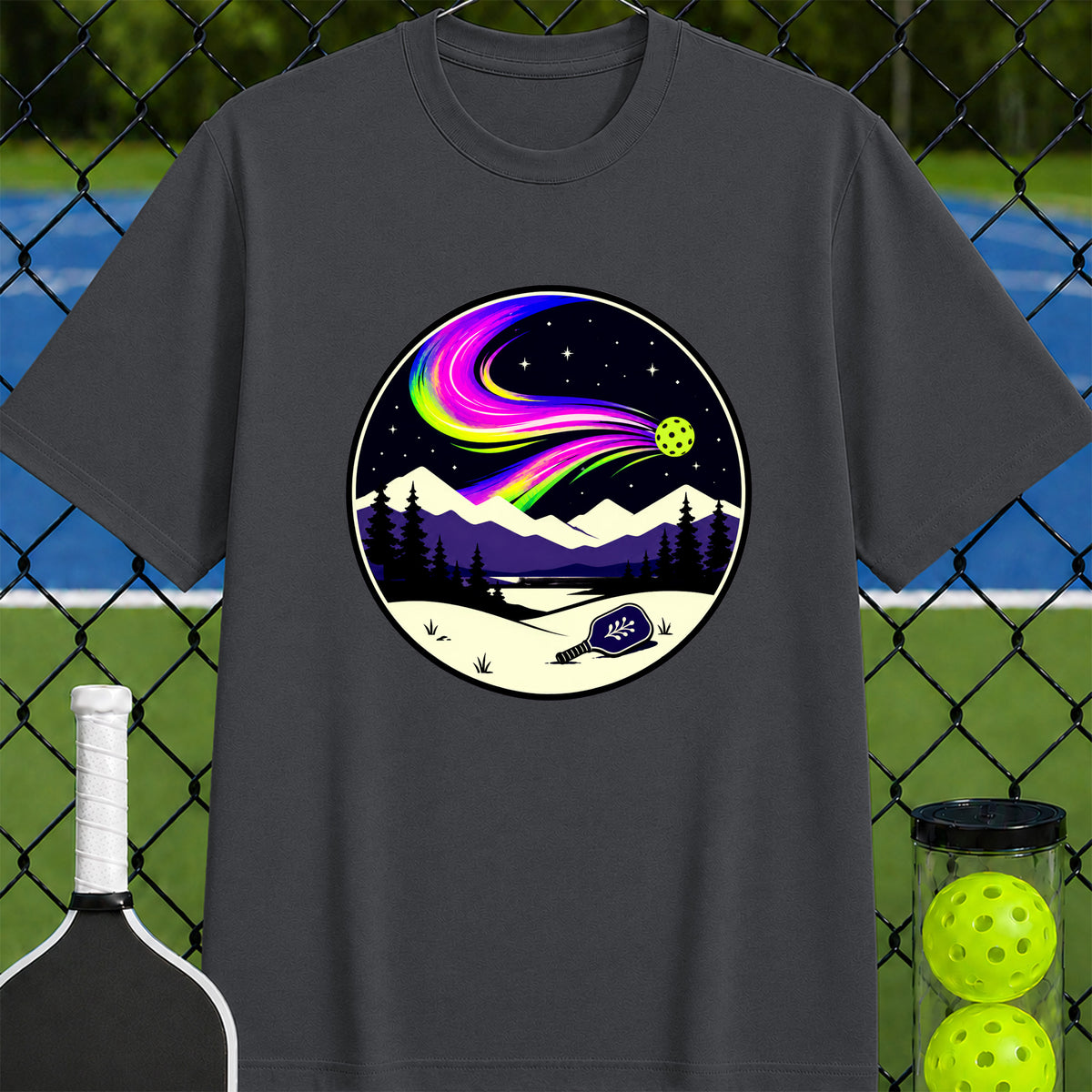 Pickleball Northern Lights T-Shirt - Unisex
