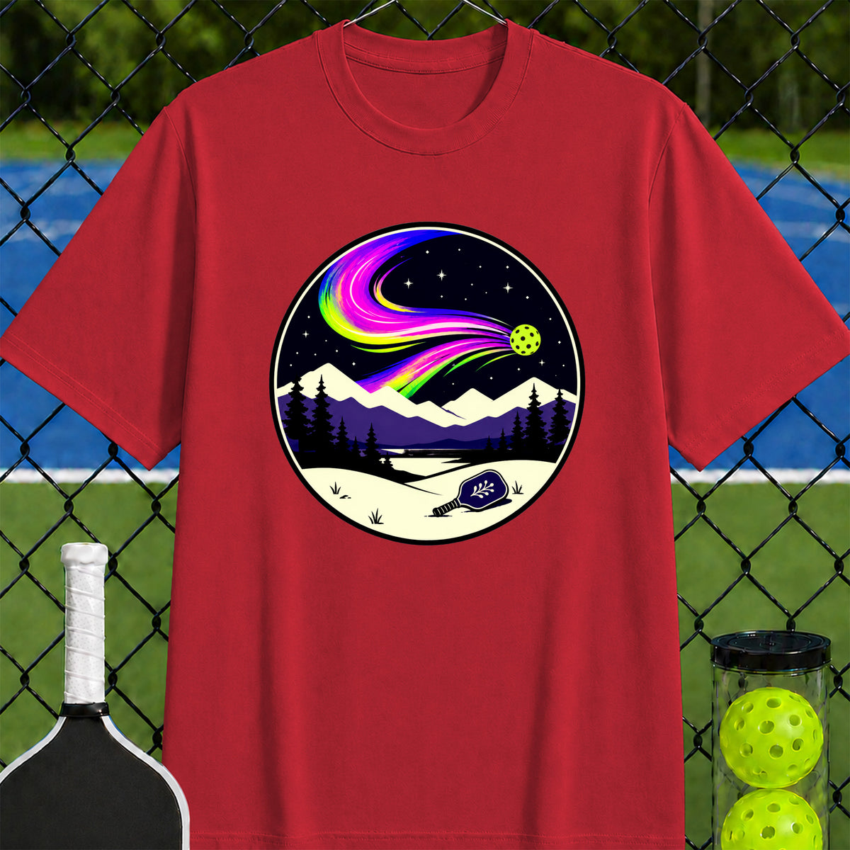 Pickleball Northern Lights T-Shirt - Unisex