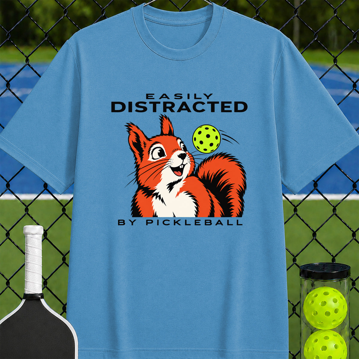Easily Distracted by Pickleball Squirrel T-Shirt - Unisex