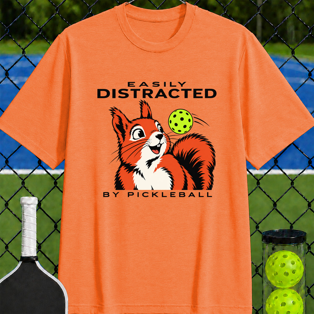 Easily Distracted by Pickleball Squirrel T-Shirt - Unisex