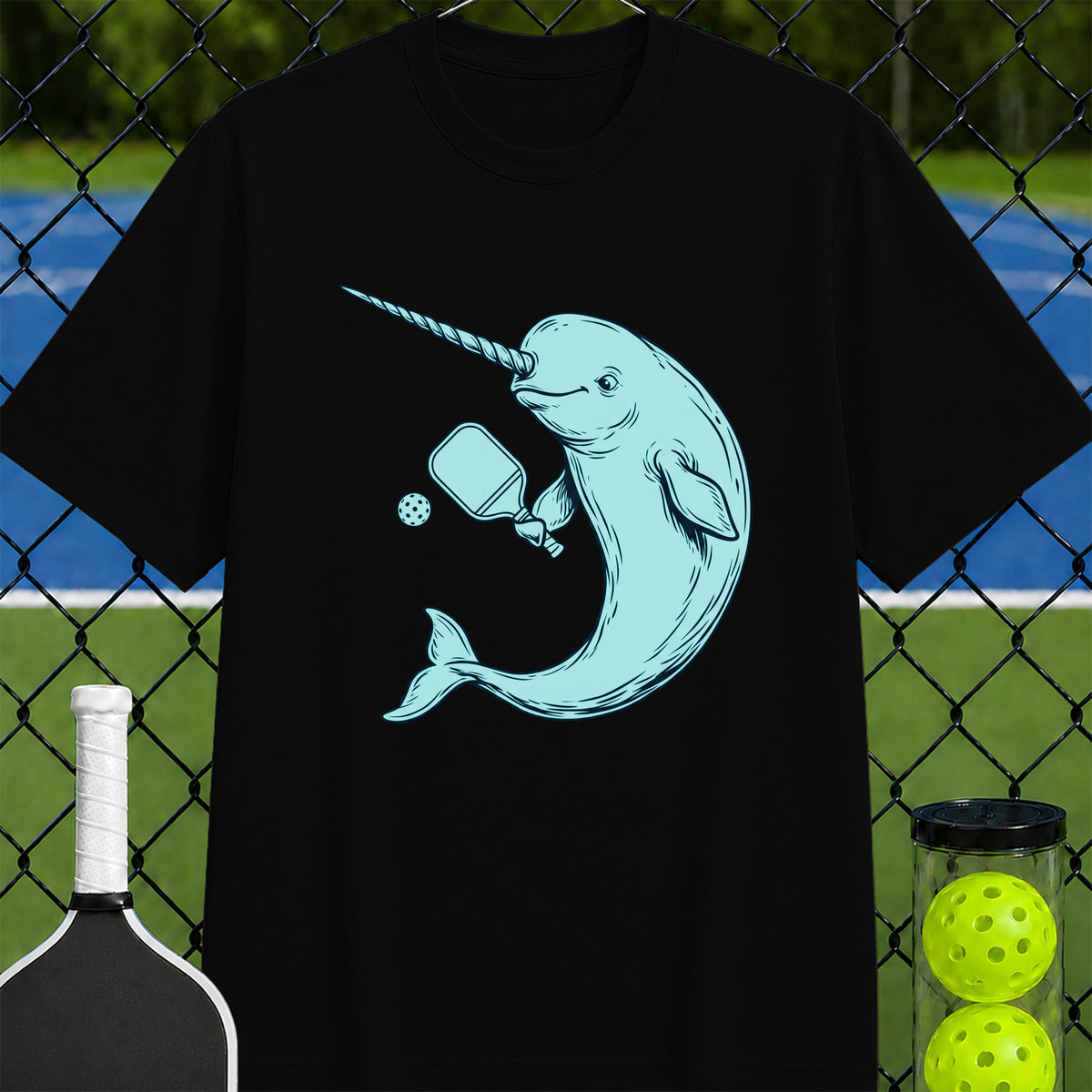 Pickleball Narwhal T-Shirt - Unisex