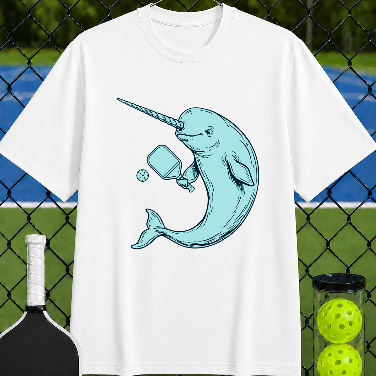 Pickleball Narwhal T-Shirt - Unisex