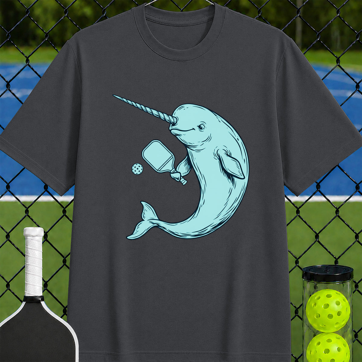 Pickleball Narwhal T-Shirt - Unisex