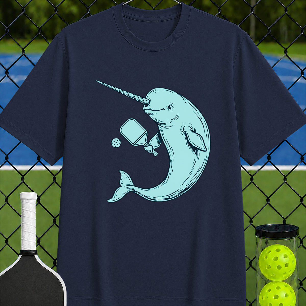 Pickleball Narwhal T-Shirt - Unisex