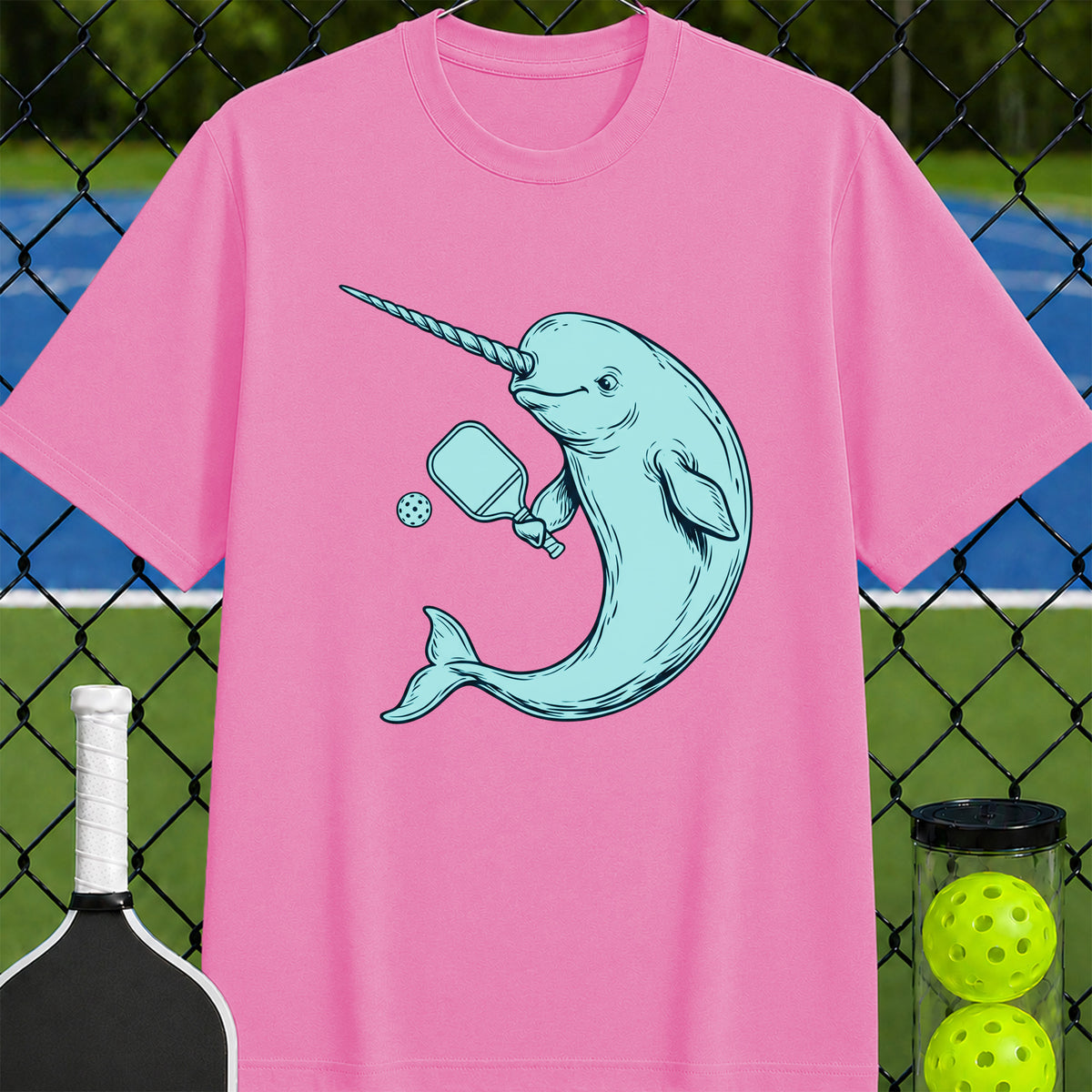 Pickleball Narwhal T-Shirt - Unisex