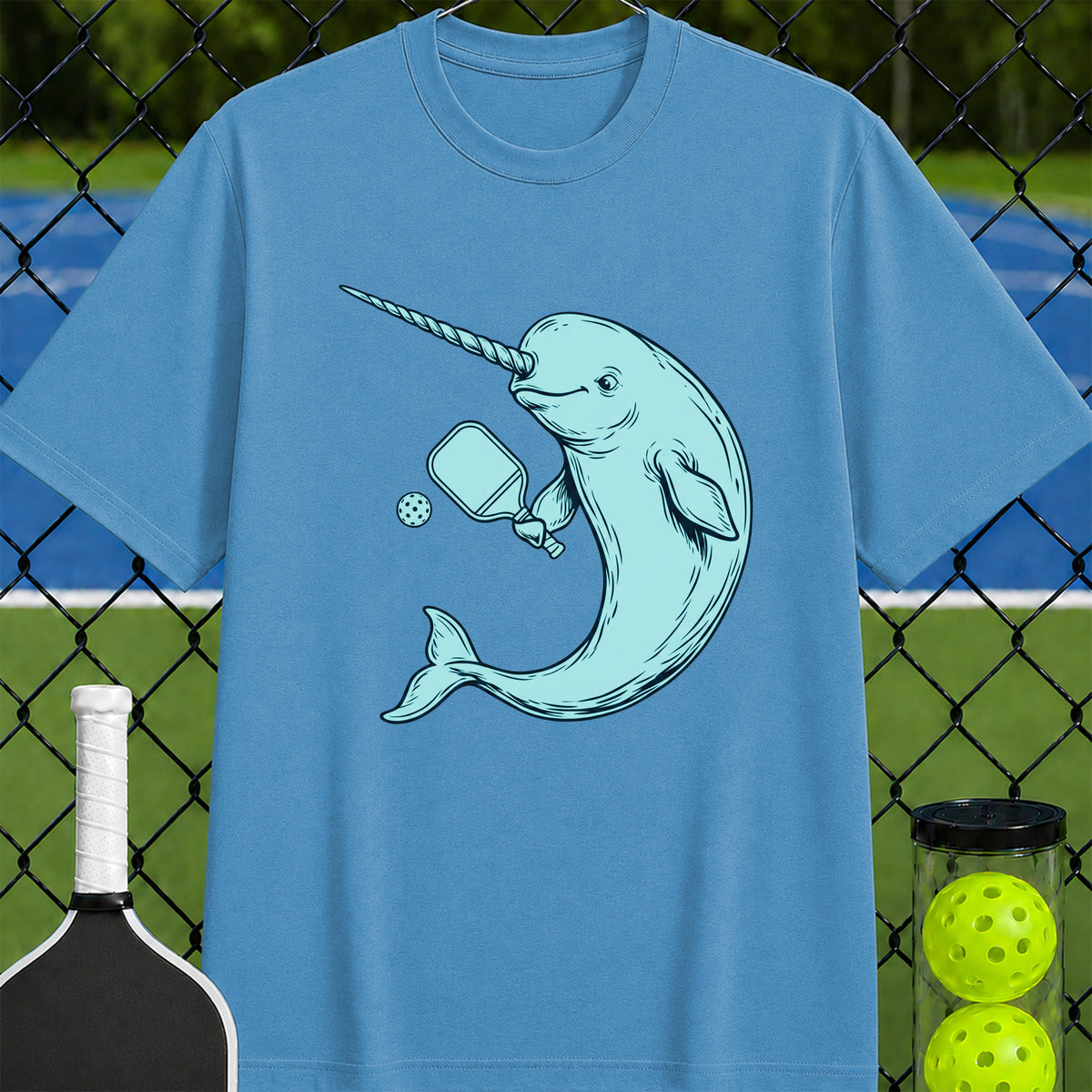 Pickleball Narwhal T-Shirt - Unisex