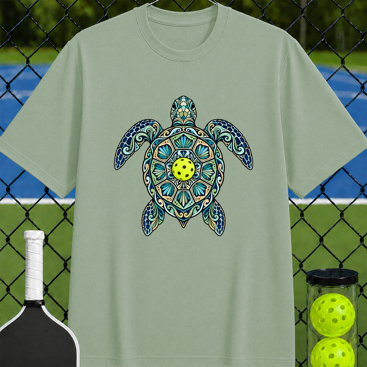Sea Turtle Pickleball T-Shirt - Unisex