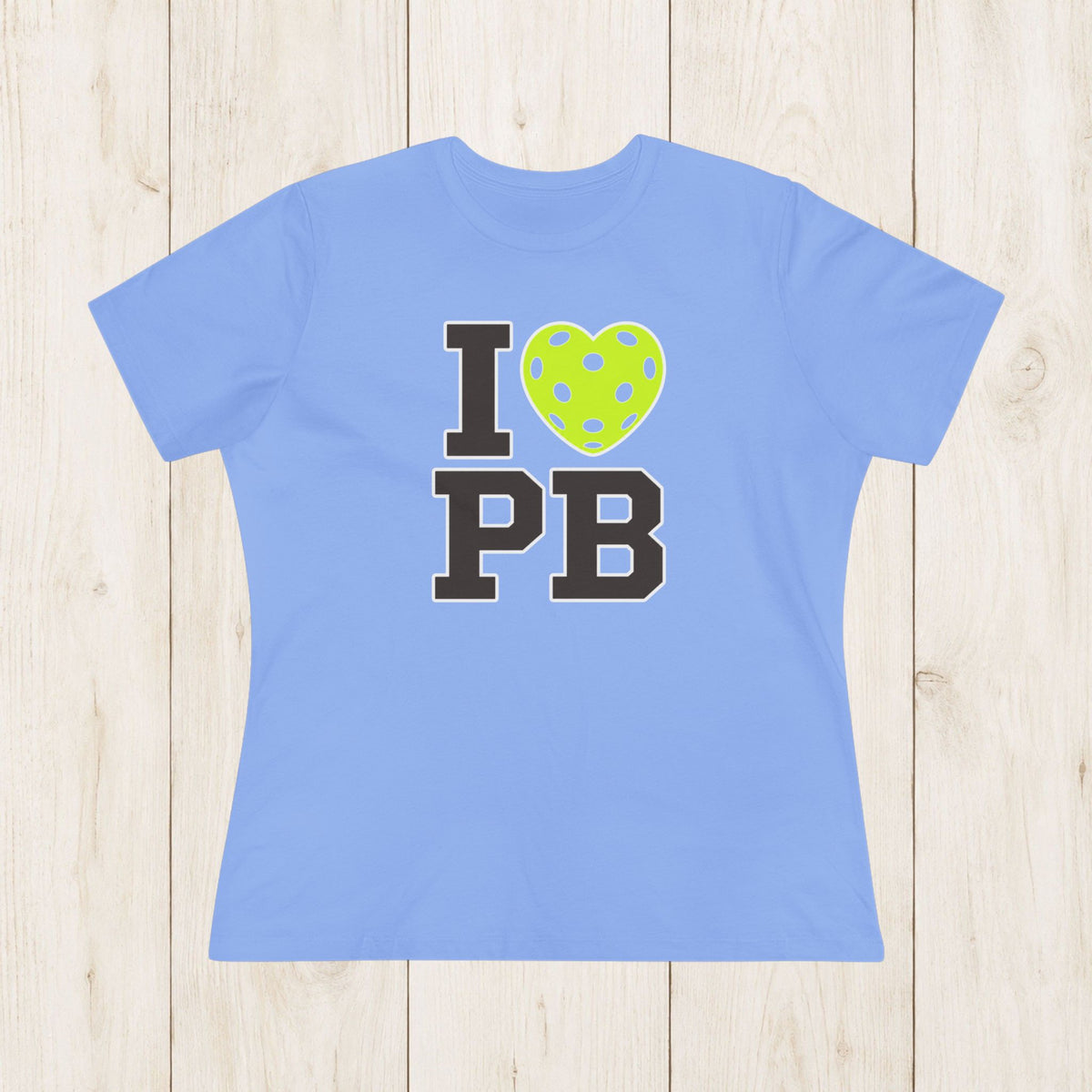 Women's Cut - I Heart Pickleball Stacked