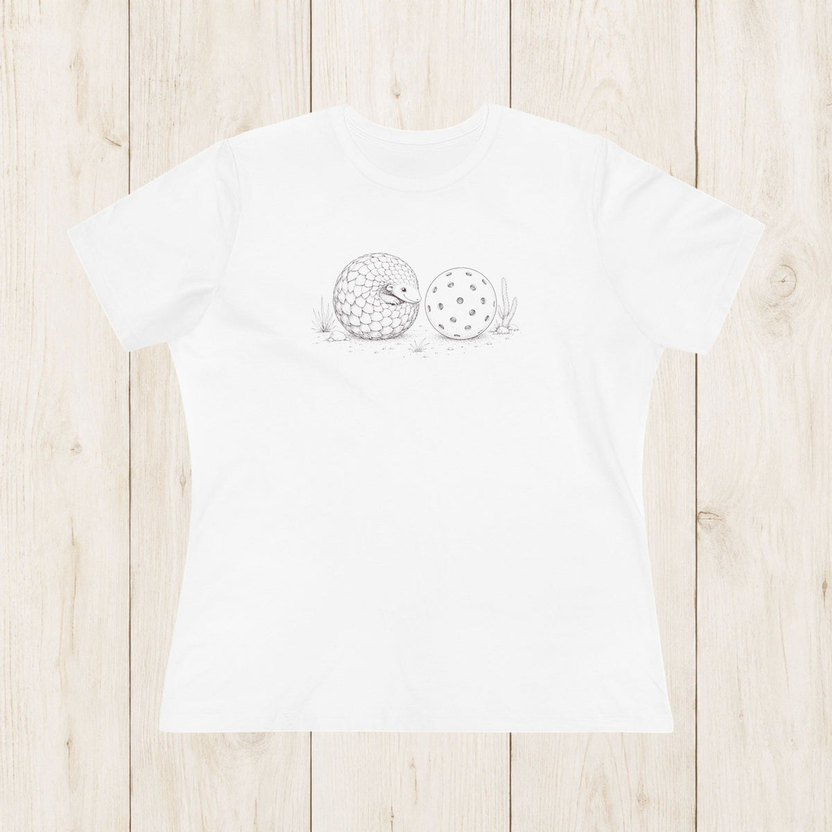 Women's Cut - Pangolin Loves Pickleball T-Shirt