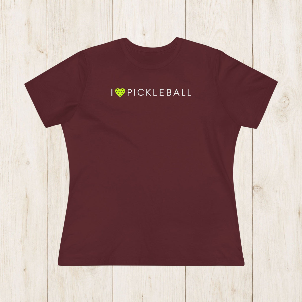 Women's Cut - I Heart Pickleball T-Shirt
