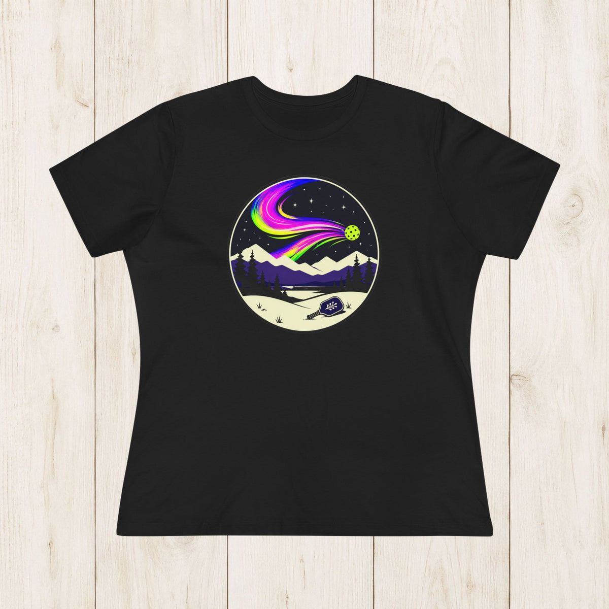 Women's cut - Pickleball Northern Lights T-shirt