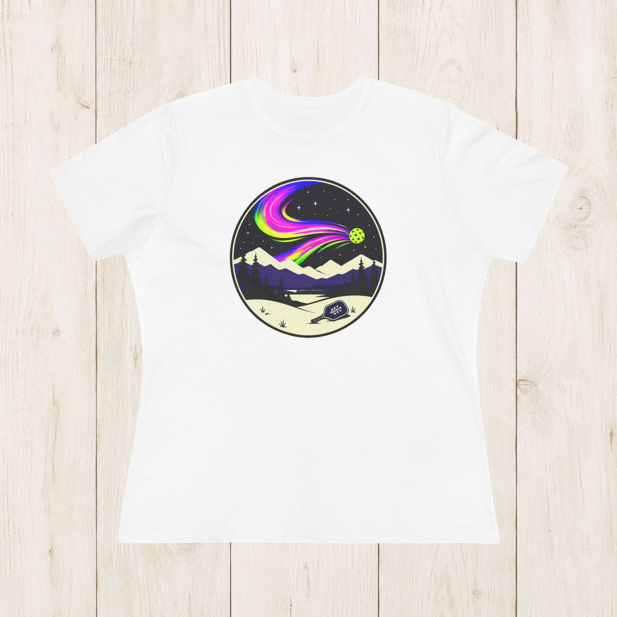 Women's cut - Pickleball Northern Lights T-shirt