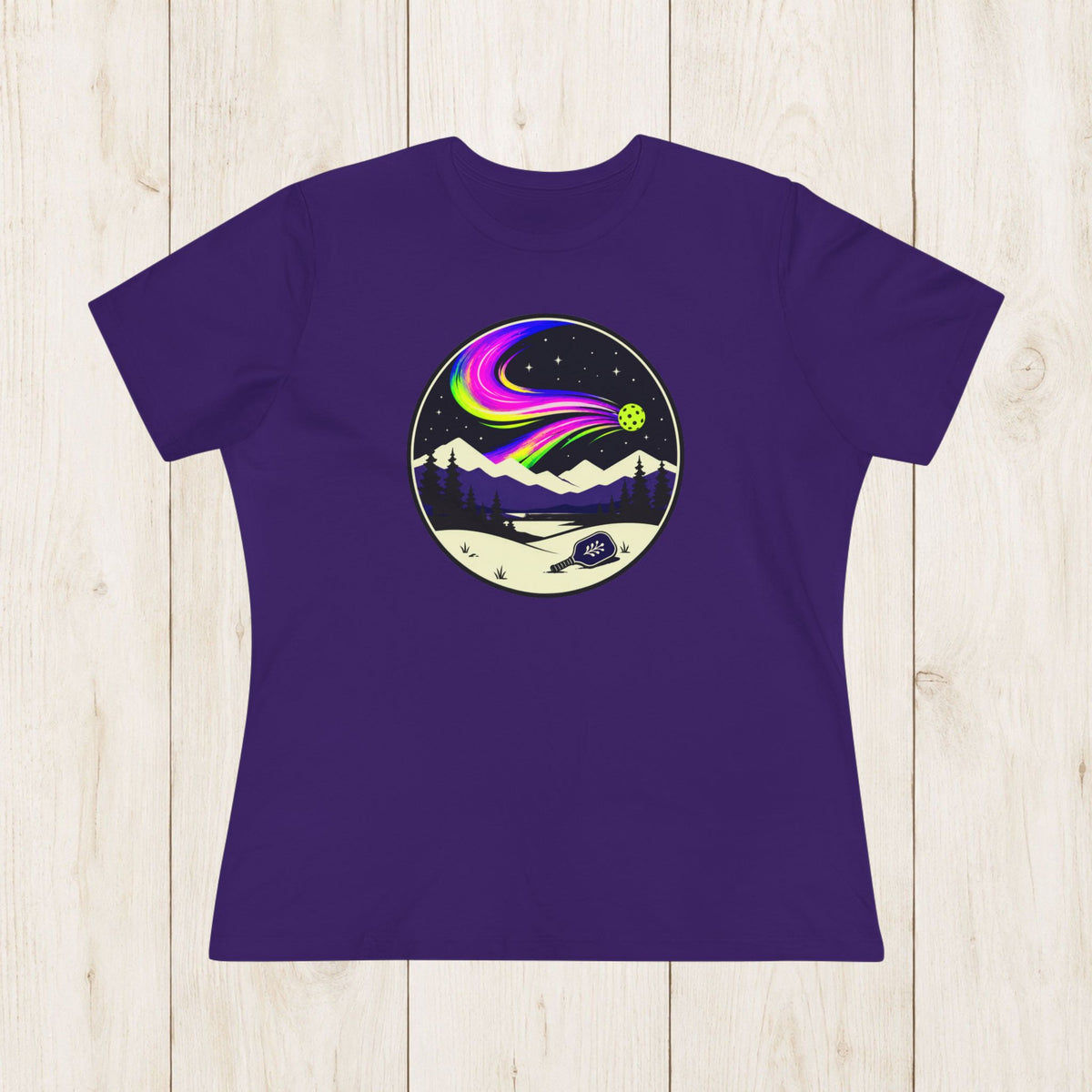 Women's cut - Pickleball Northern Lights T-shirt