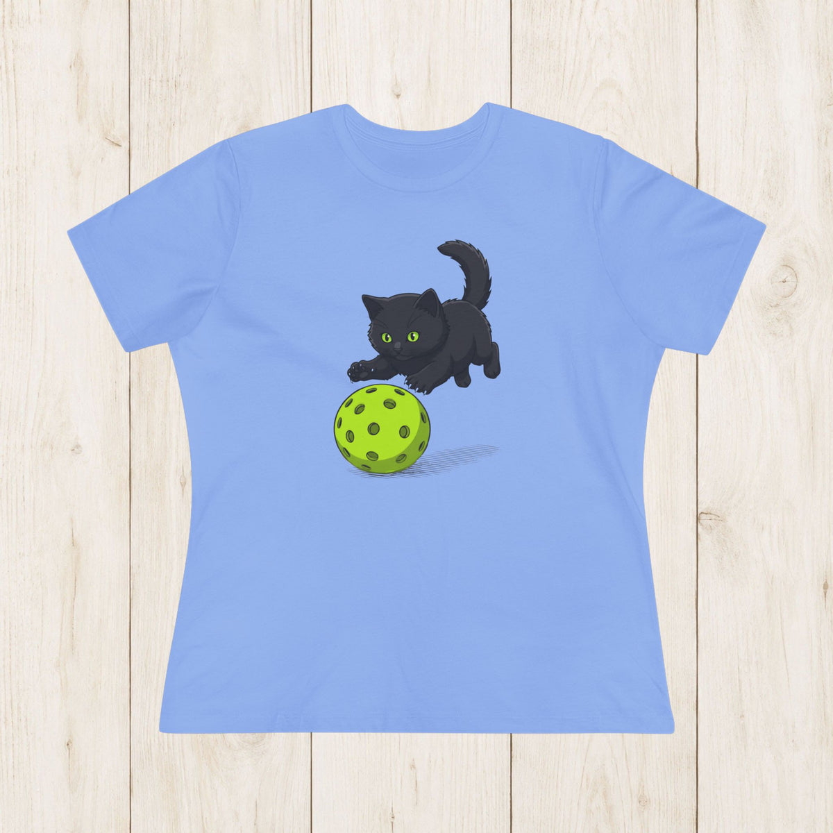 Women's Cut - Black Cat Pickleball Pounce T-Shirt