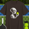 Alien pickleball thinker T-shirt - Unisex