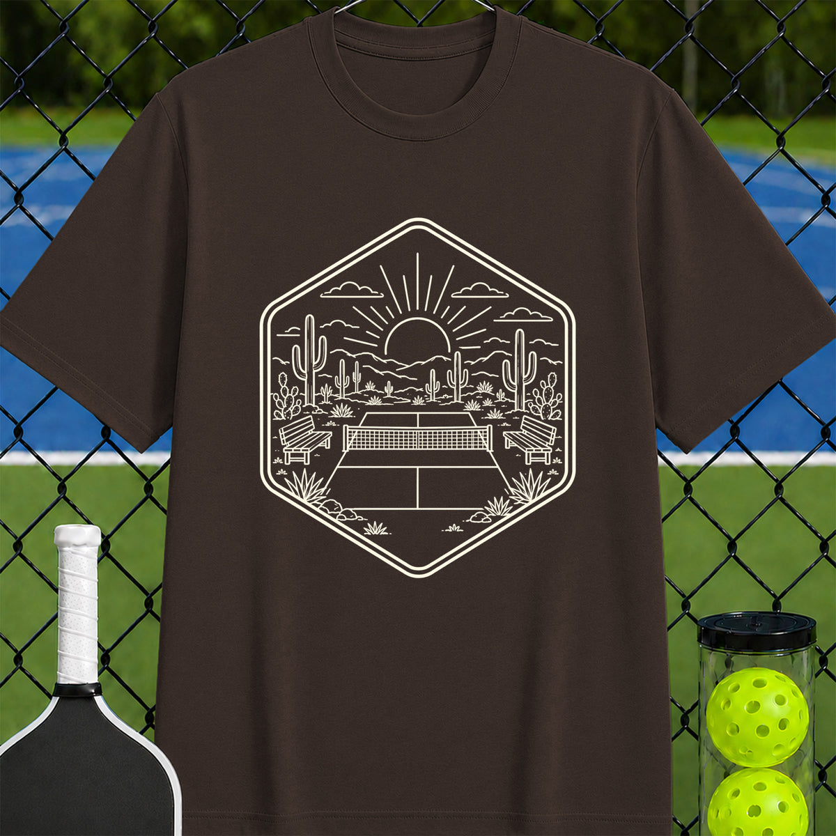 Desert Court at Dawn T-Shirt - Unisex