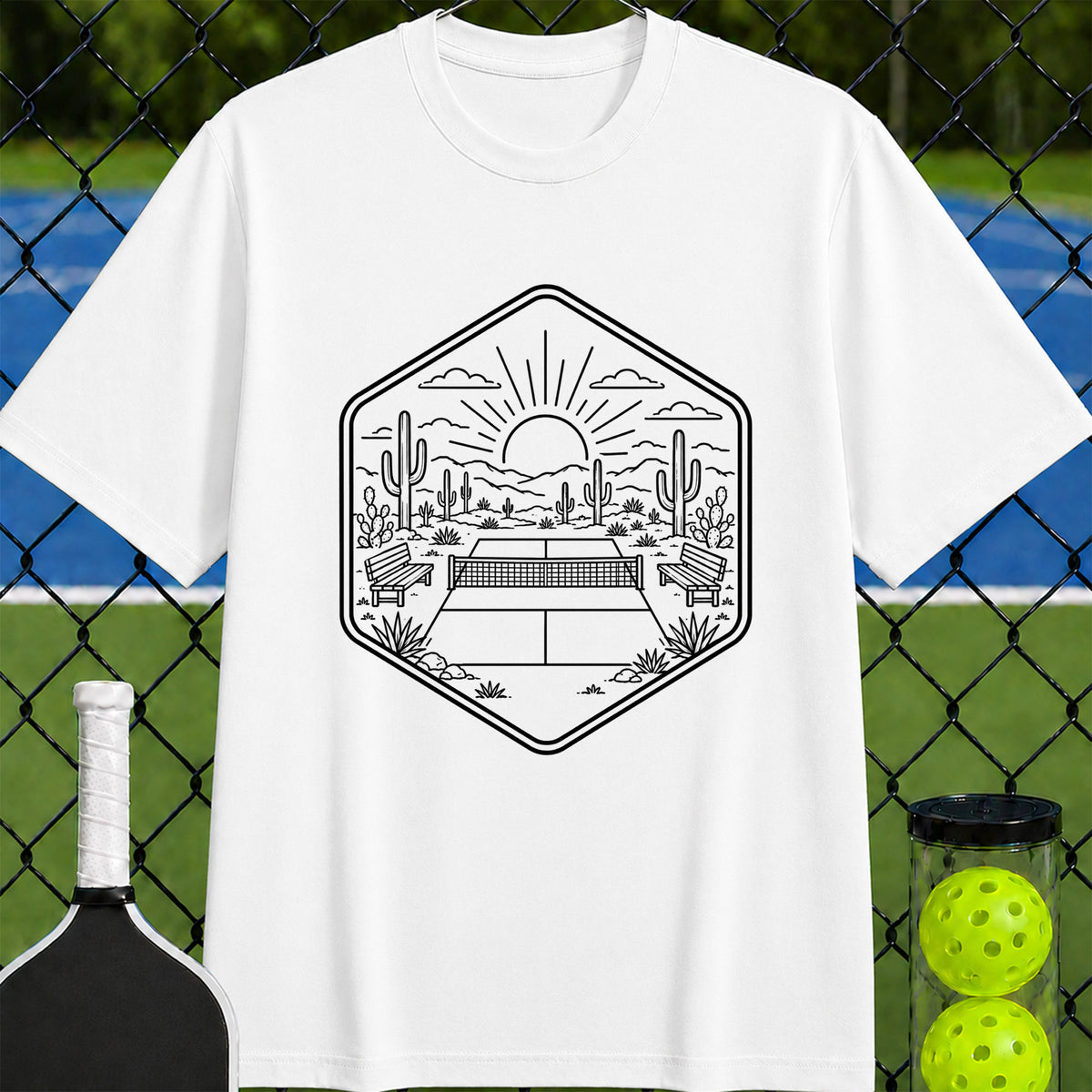 Desert Court at Dawn T-Shirt - Unisex