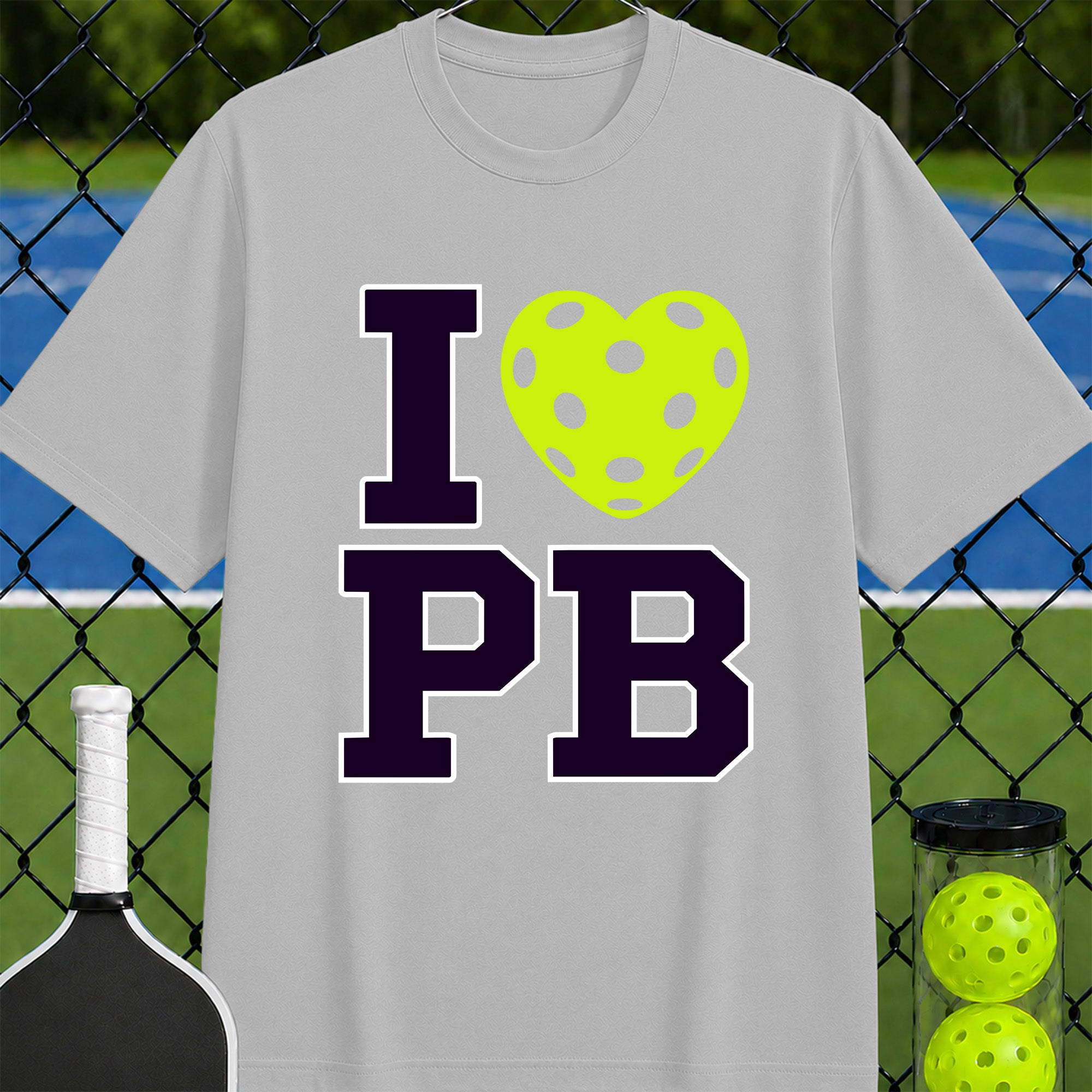 I Heart Pickleball Stacked T-Shirt - Unisex
