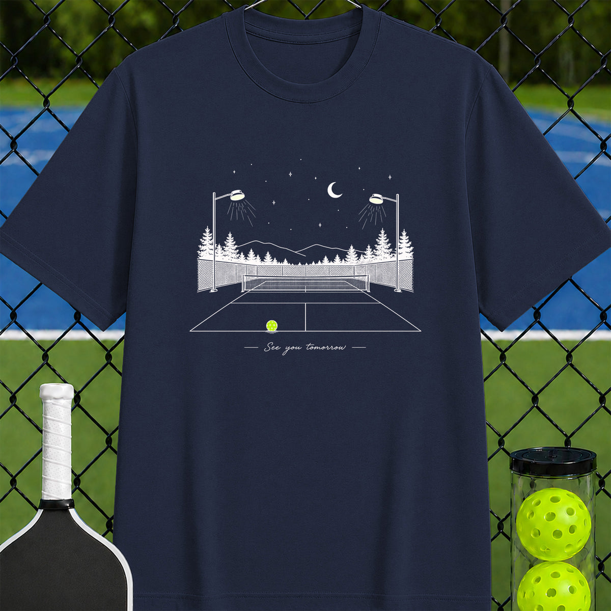 See You Tomorrow Pickleball Night T-Shirt - Unisex