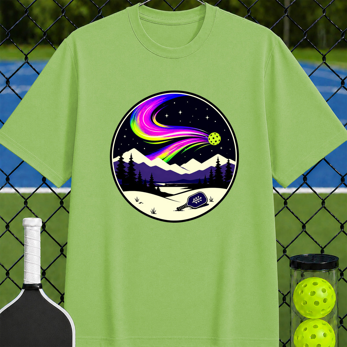 Pickleball Northern Lights T-Shirt - Unisex