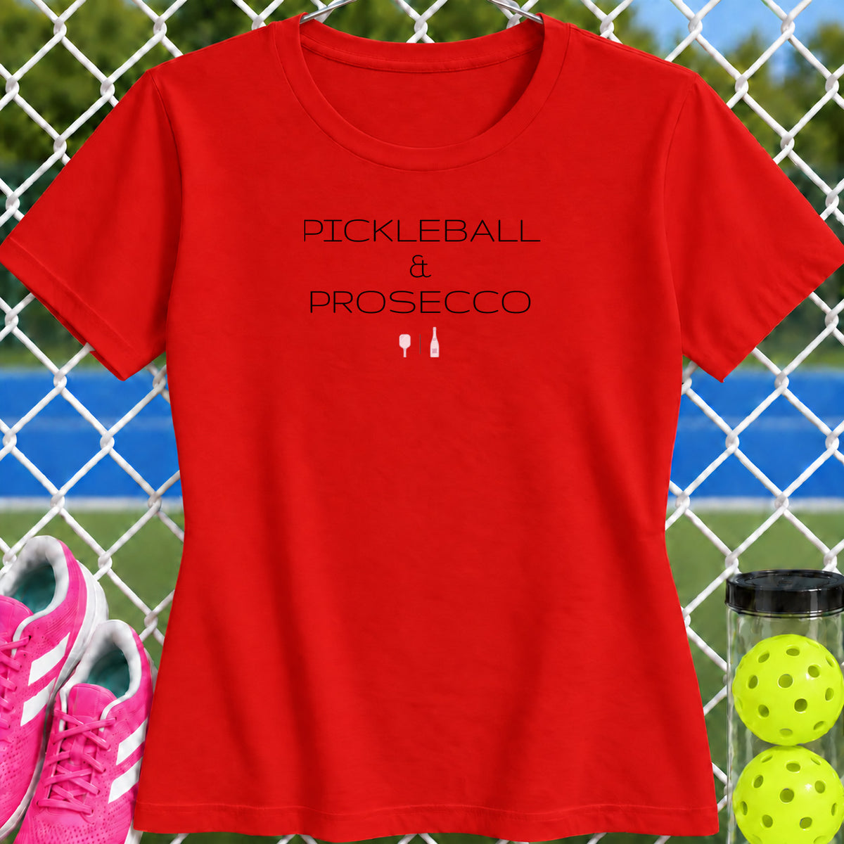 Women's Cut - Pickleball & Prosecco T-Shirt