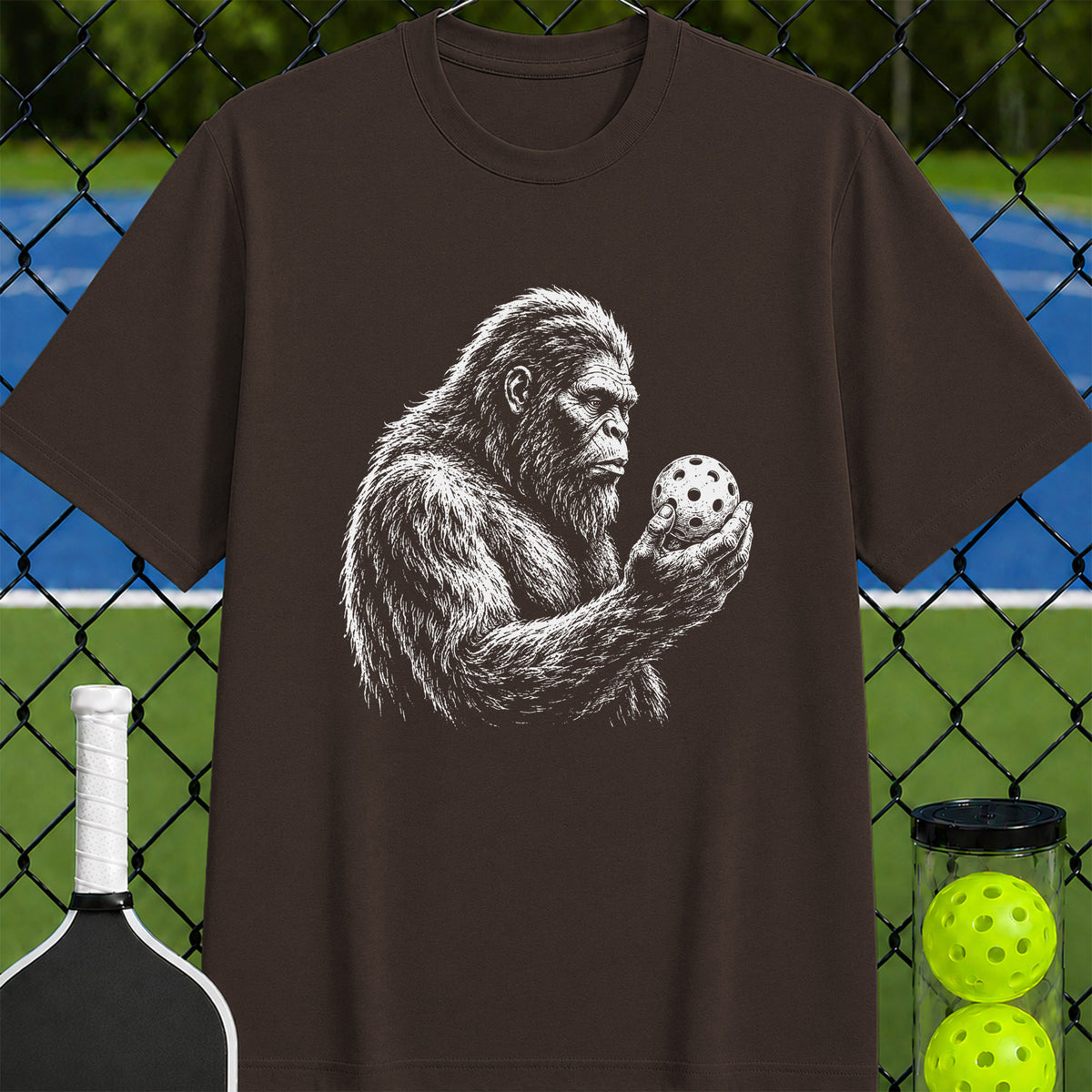 New Sasquatch Pickleball Thinker T-Shirt - Unisex