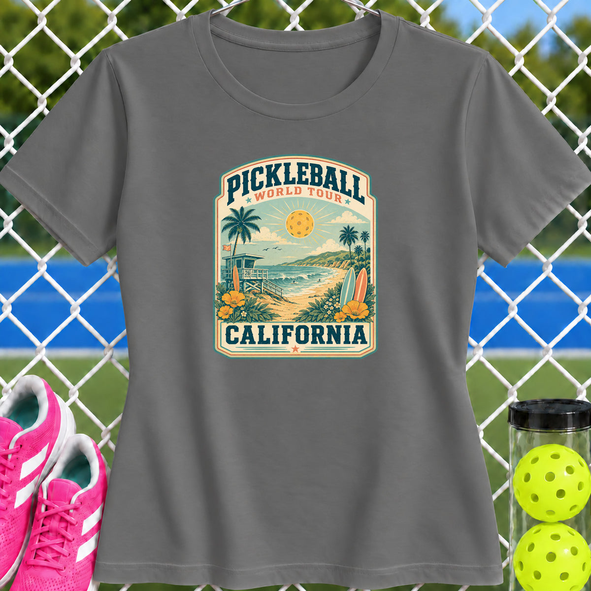 Women's Cut - Pickleball World Tour California T-Shirt