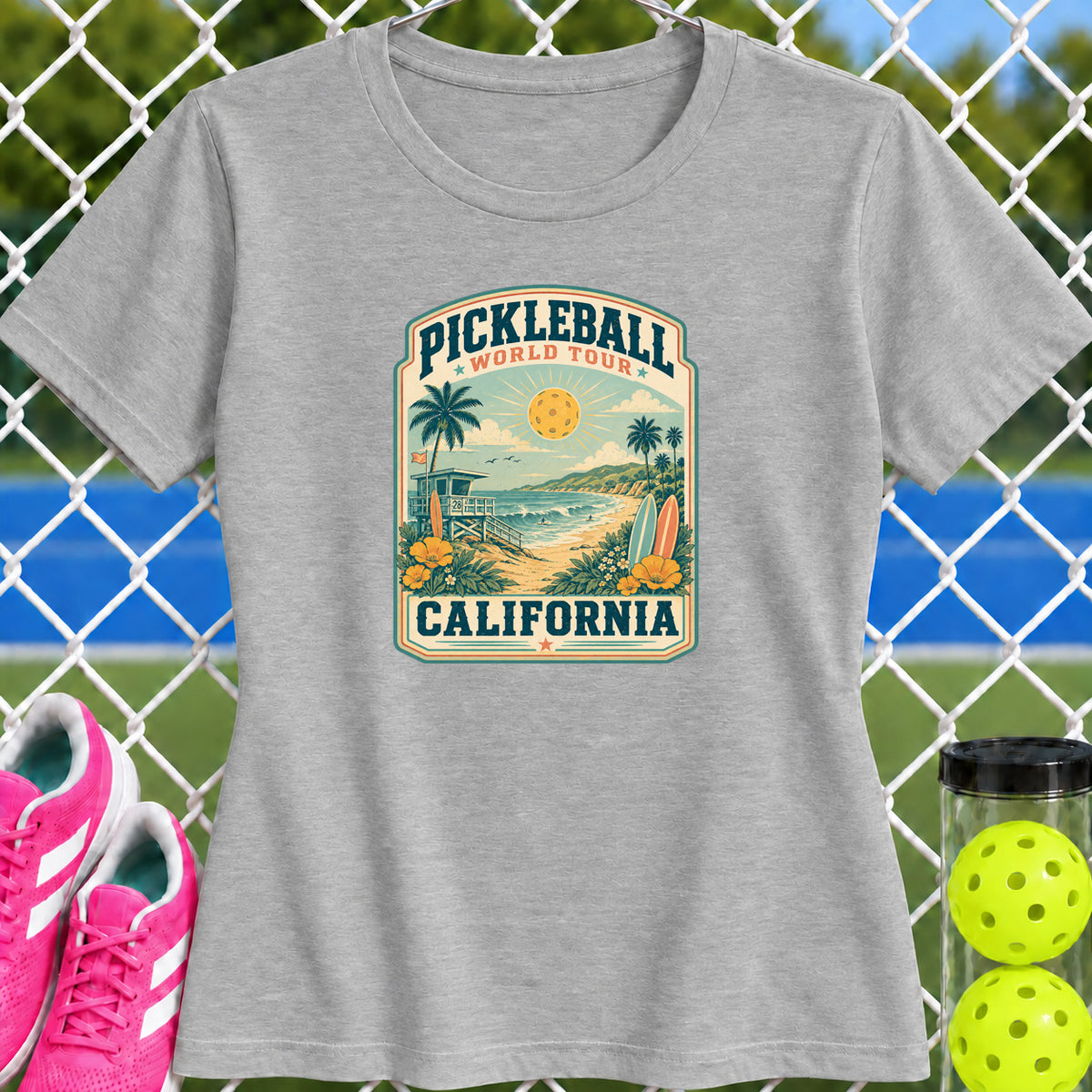 Women's Cut - Pickleball World Tour California T-Shirt