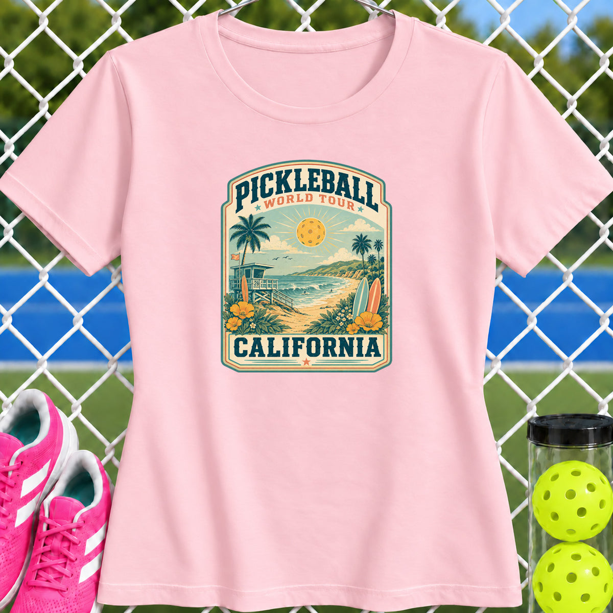 Women's Cut - Pickleball World Tour California T-Shirt