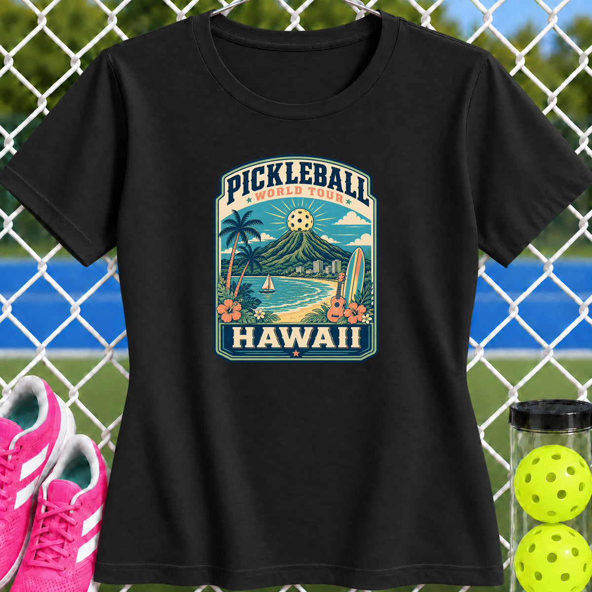Women's Cut - Pickleball World Tour Hawaii T-Shirt