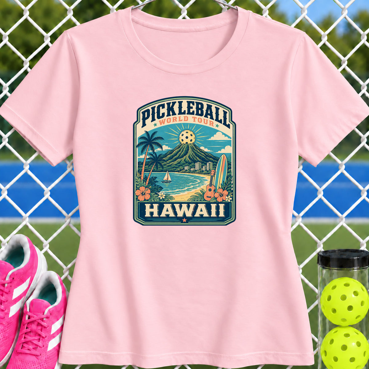 Women's Cut - Pickleball World Tour Hawaii T-Shirt