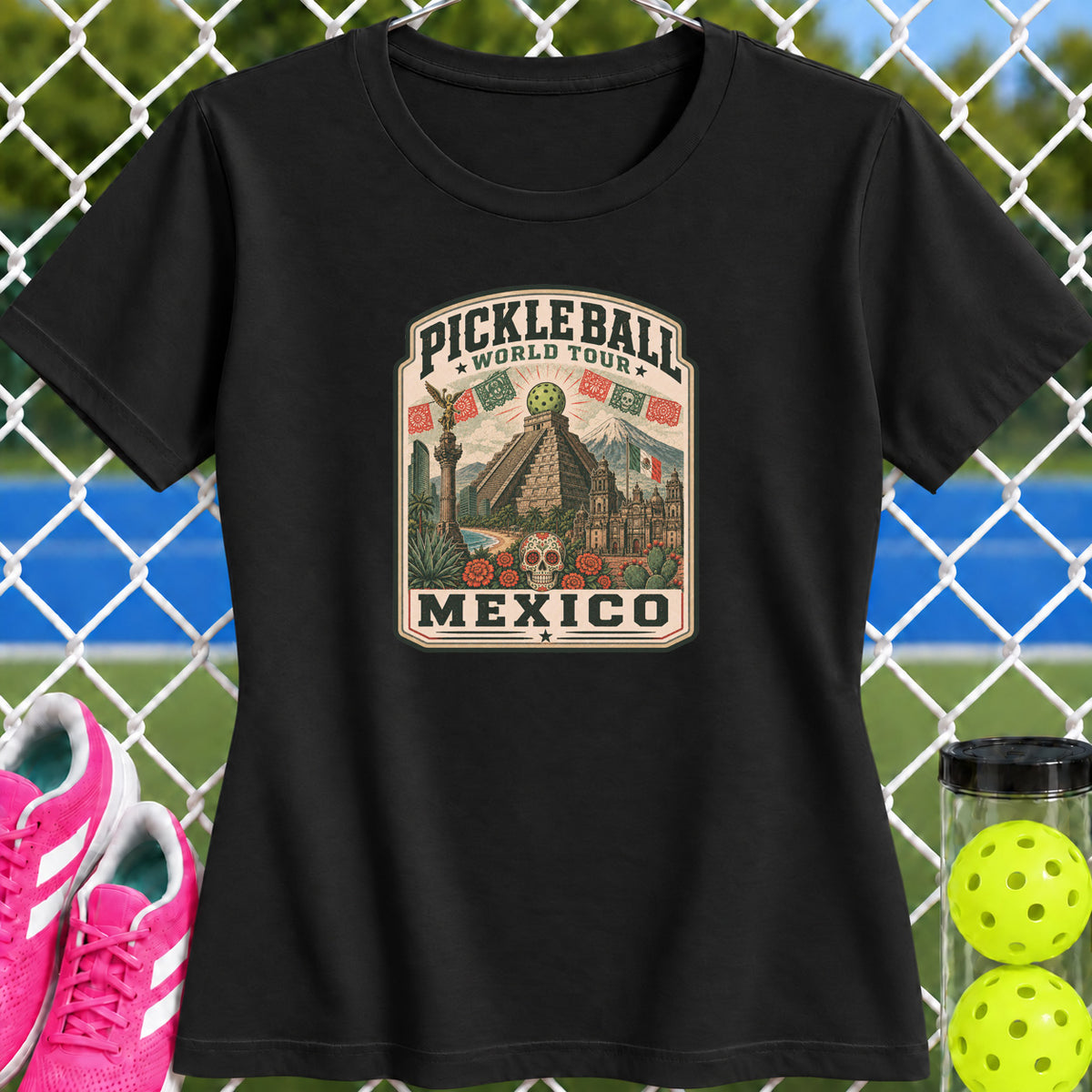 Women's Cut - Pickleball World Tour Mexico T-Shirt