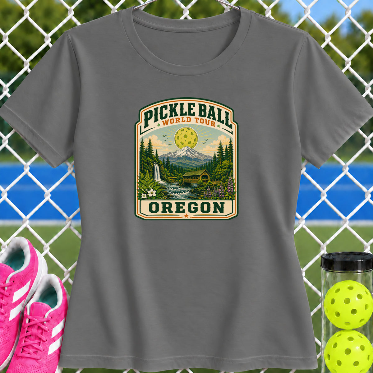 Women's Cut - Pickleball World Tour Oregon T-Shirt