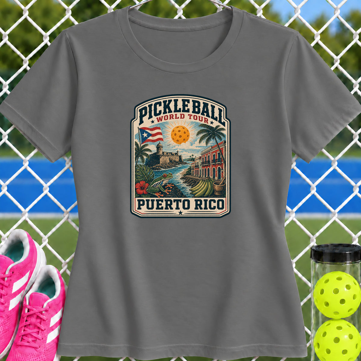 Women's Cut - Pickleball World Tour Puerto Rico T-Shirt