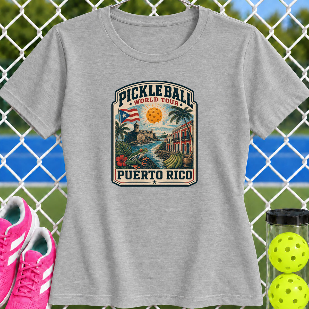Women's Cut - Pickleball World Tour Puerto Rico T-Shirt