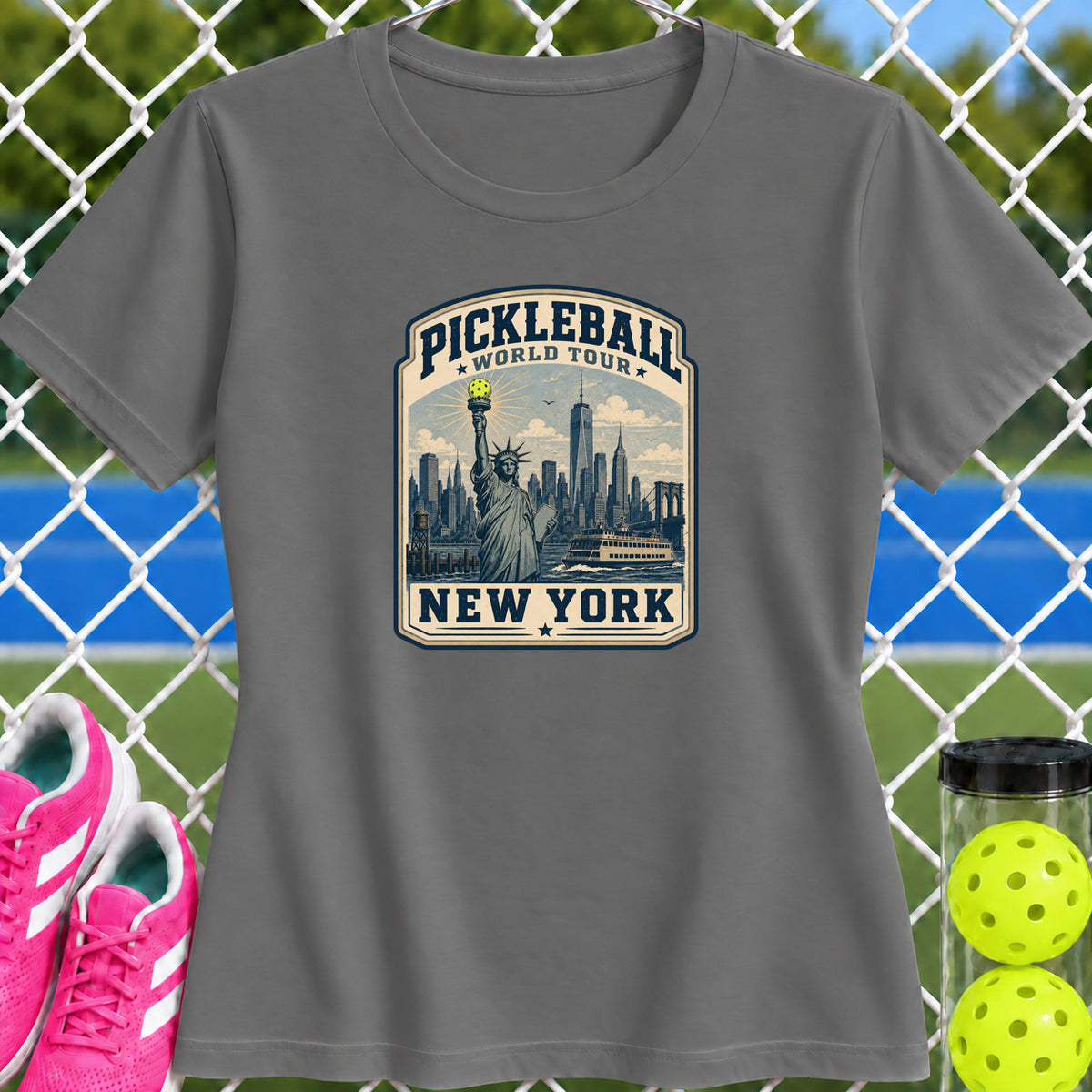 Women's Cut - Pickleball World Tour New York T-Shirt
