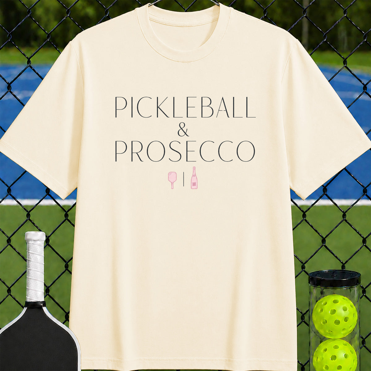 Pickleball and Prosecco T-Shirt - Unisex