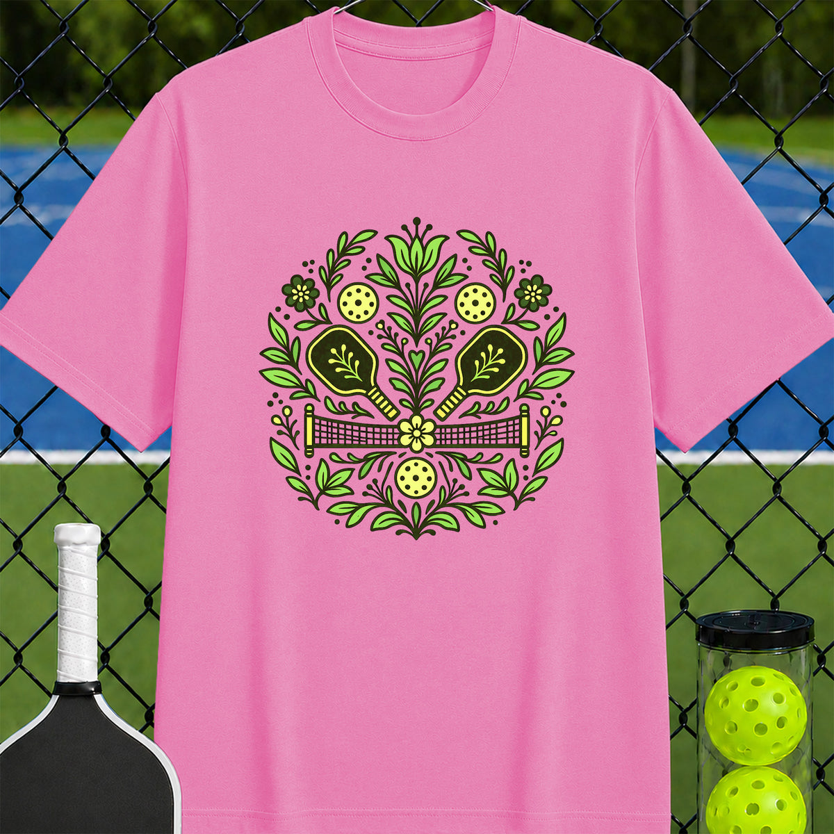 Pickleball and Petals T-Shirt - Unisex