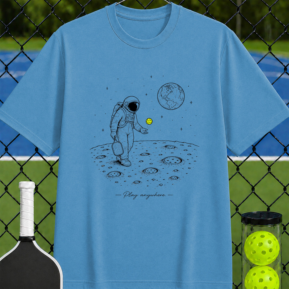 Astronaut Plays Pickleball T-Shirt - Unisex
