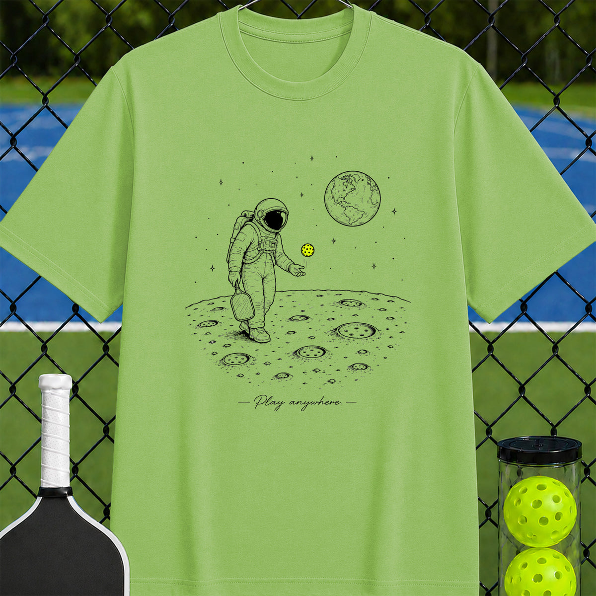 Astronaut Plays Pickleball T-Shirt - Unisex