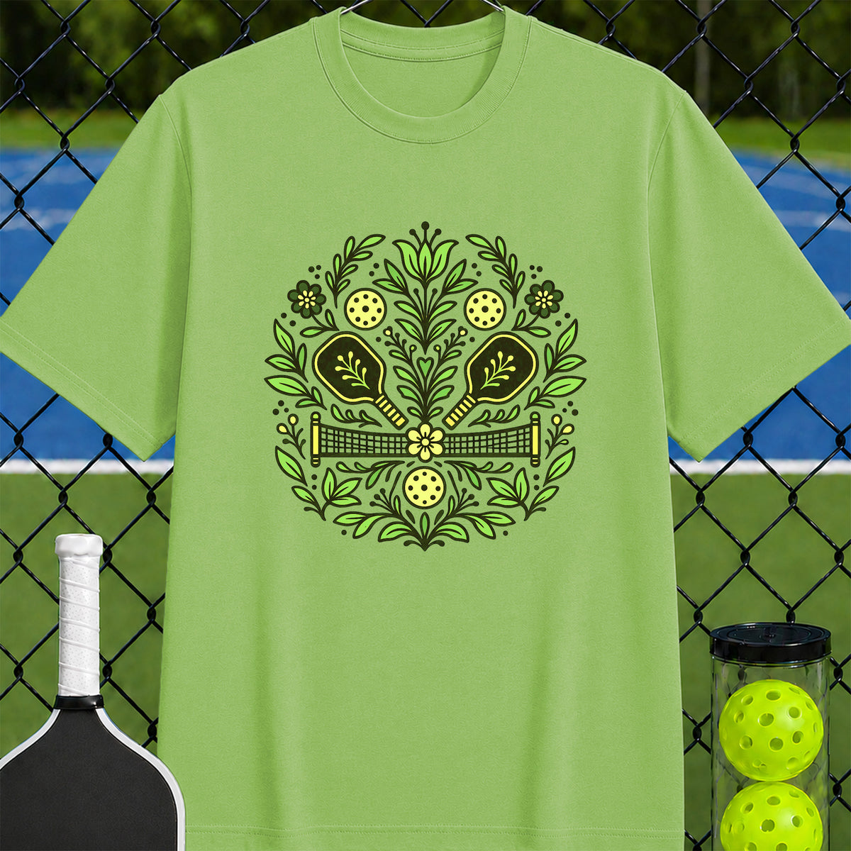 Pickleball and Petals T-Shirt - Unisex
