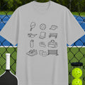 Pickleball Props Drawing T-Shirt - Unisex