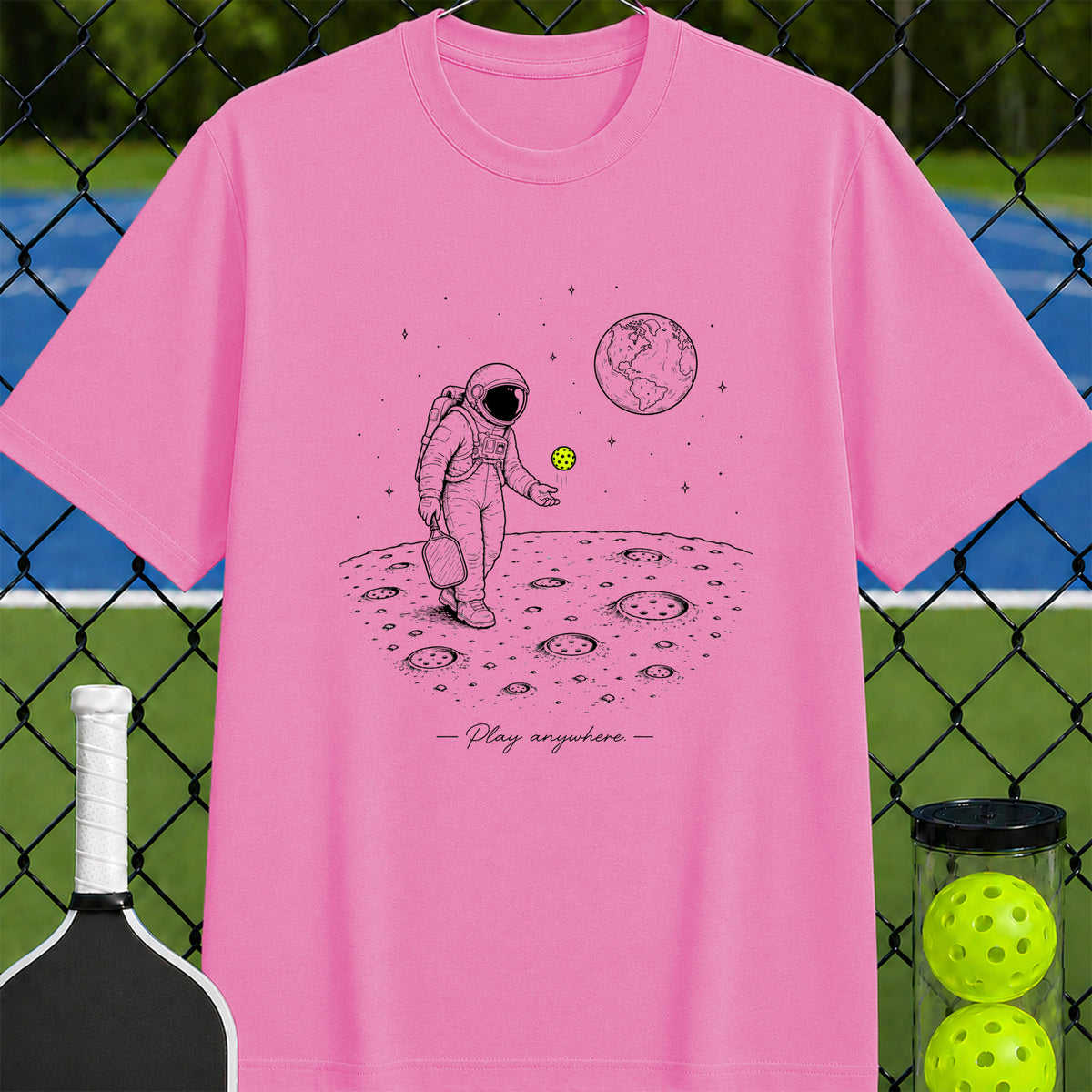Astronaut Plays Pickleball T-Shirt - Unisex
