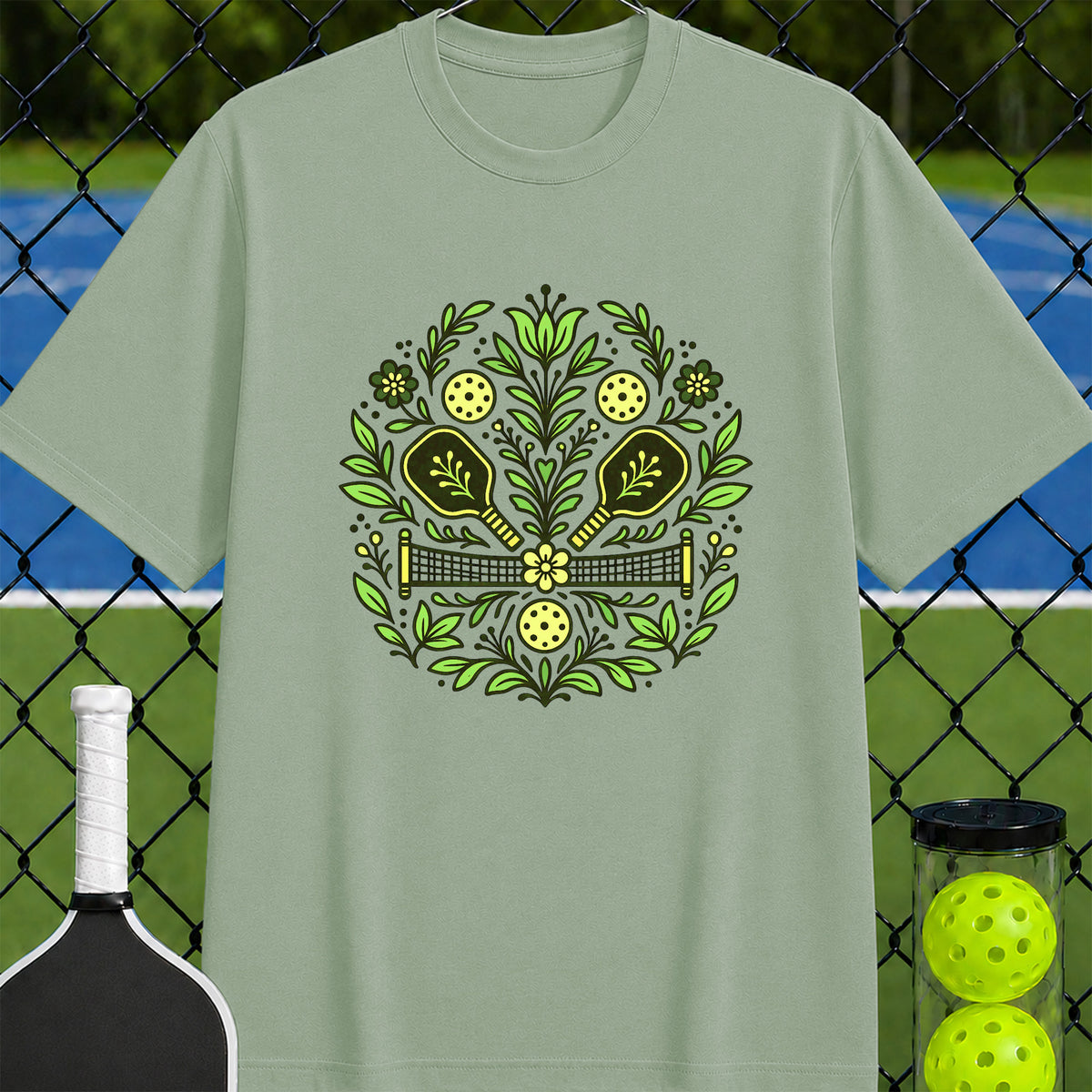 Pickleball and Petals T-Shirt - Unisex