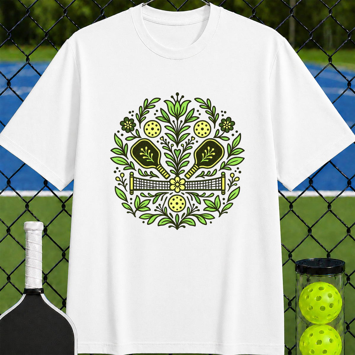 Pickleball and Petals T-Shirt - Unisex